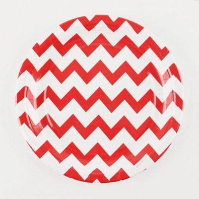 Platos-chevron-rojo